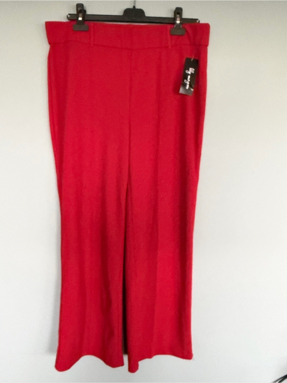 Wide Leg Red Pants - Unbranded